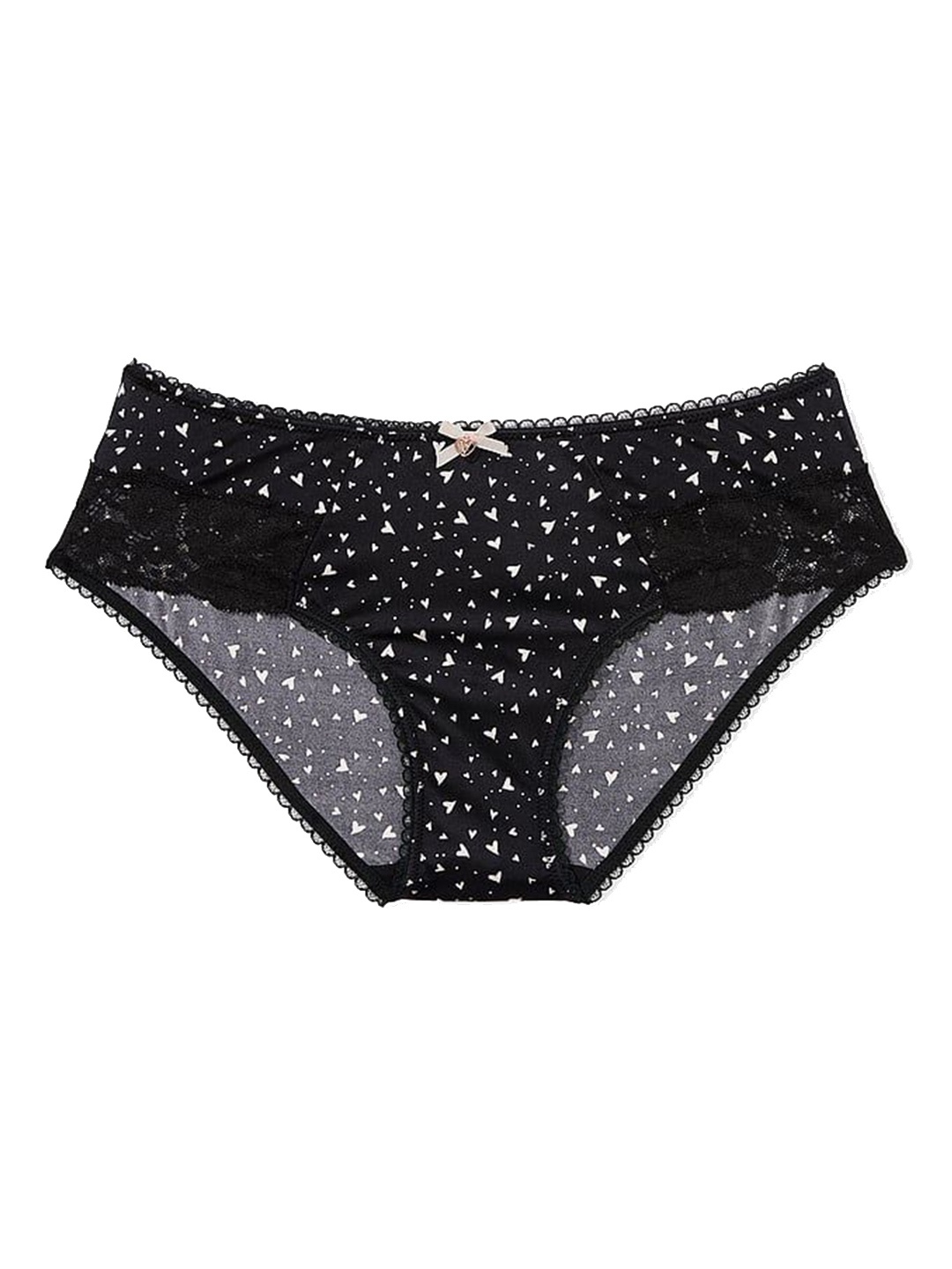 

Victoria's Secret Body By Victoria Lace-Front Hiphugger Briefs- 112211575S4G, Black