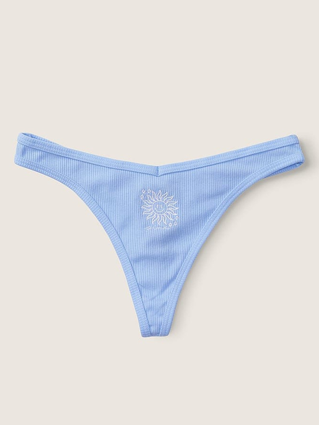 

Victoria's Secret PINK Printed Thong Briefs- 111530374FYD, Blue
