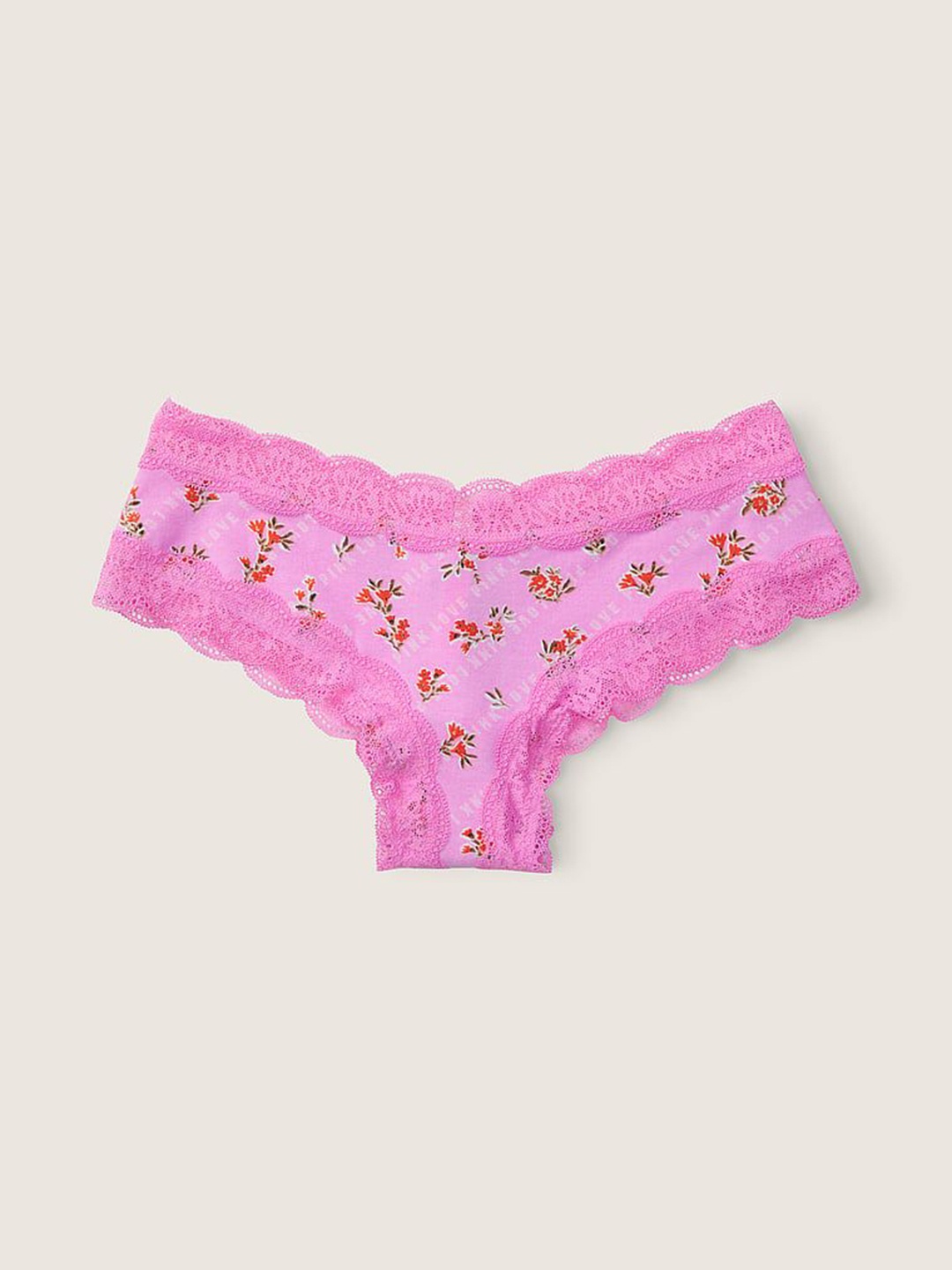

Victoria's Secret PINK Printed Lace-Trim Panty 111972865OK8, Purple