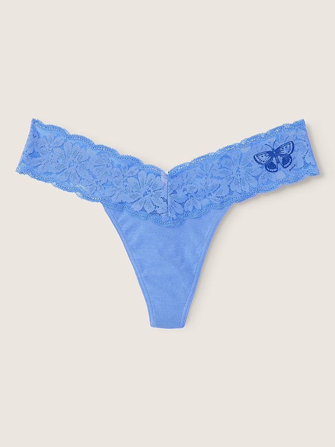 

Victoria's Secret Low-Rise Thong Briefs 112127205O32, Blue