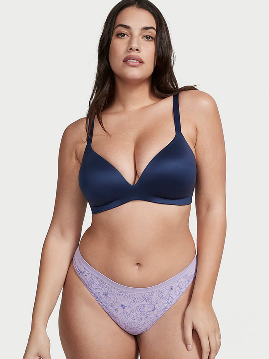 

Victoria's Secret Printed Seamless Thong Briefs 112148005SSY, Purple