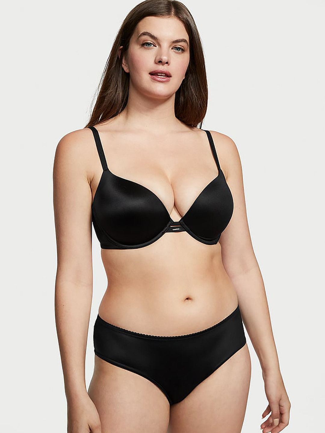 

Victoria's Secret Laced Basic Briefs 1120716554A2, Black