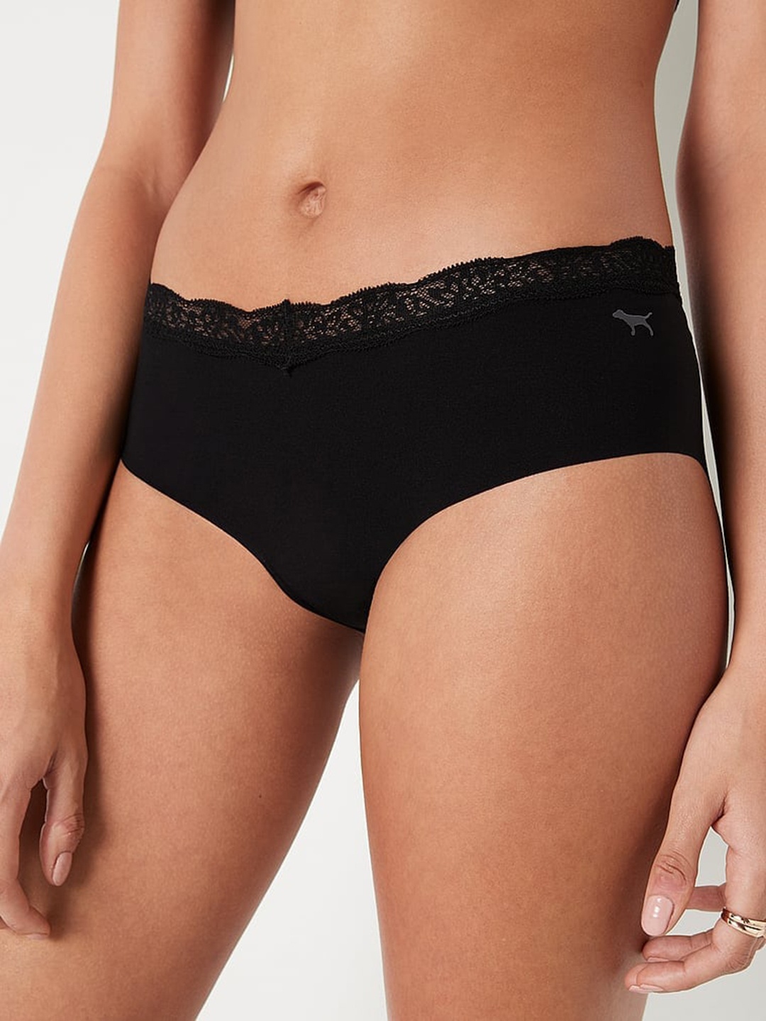 

Victoria's Secret Cotton No-Show Hipster Briefs - 112140202ZUO, Black