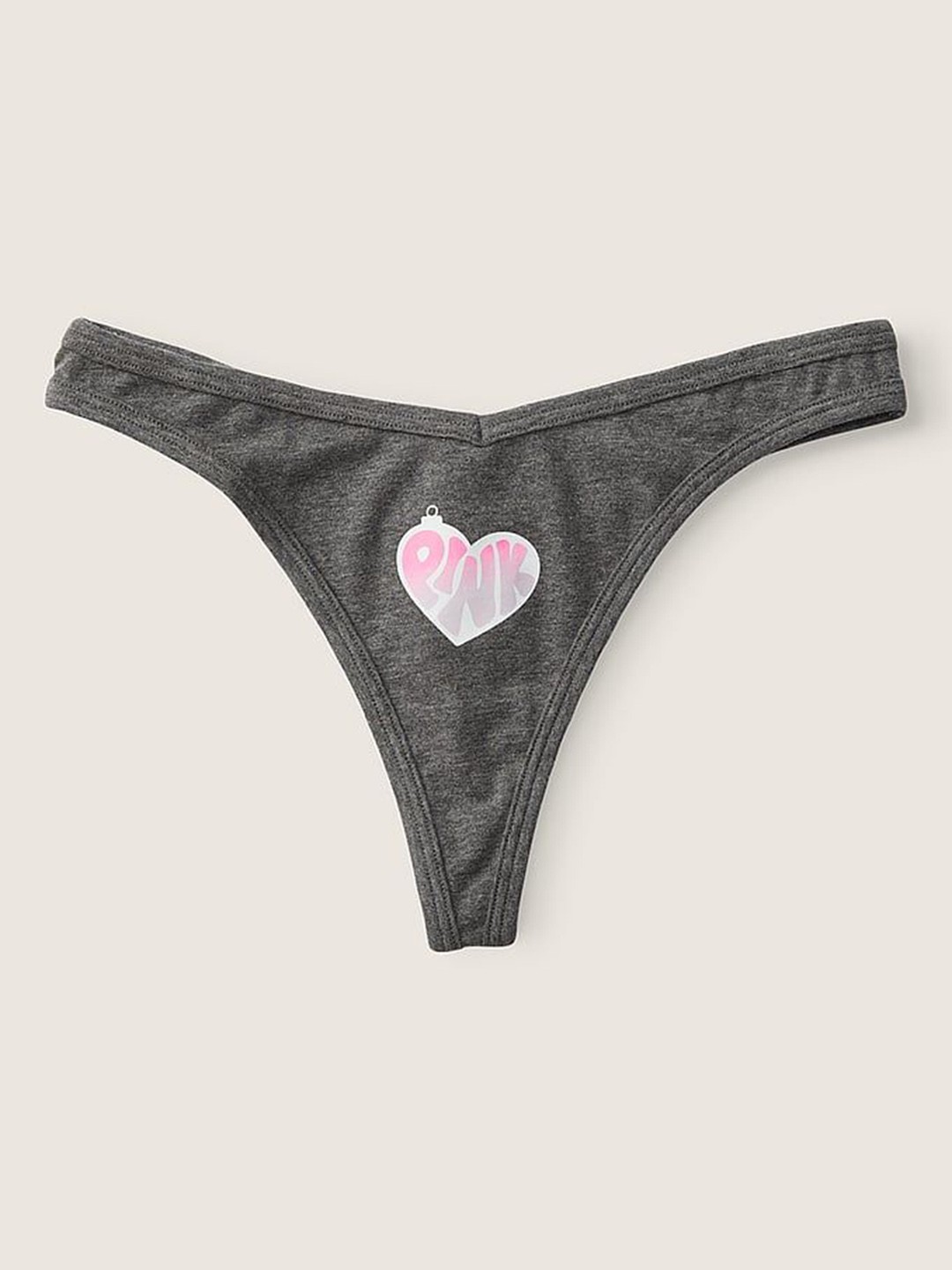 

Victoria's Secret PINK Printed Thong Briefs-1115303647WF, Grey