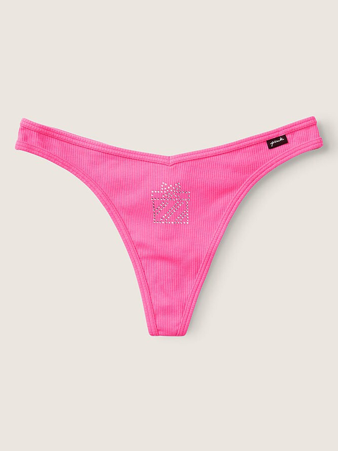 

Victoria's Secret Ribbed Thongs Briefs 111530375NDG, Pink