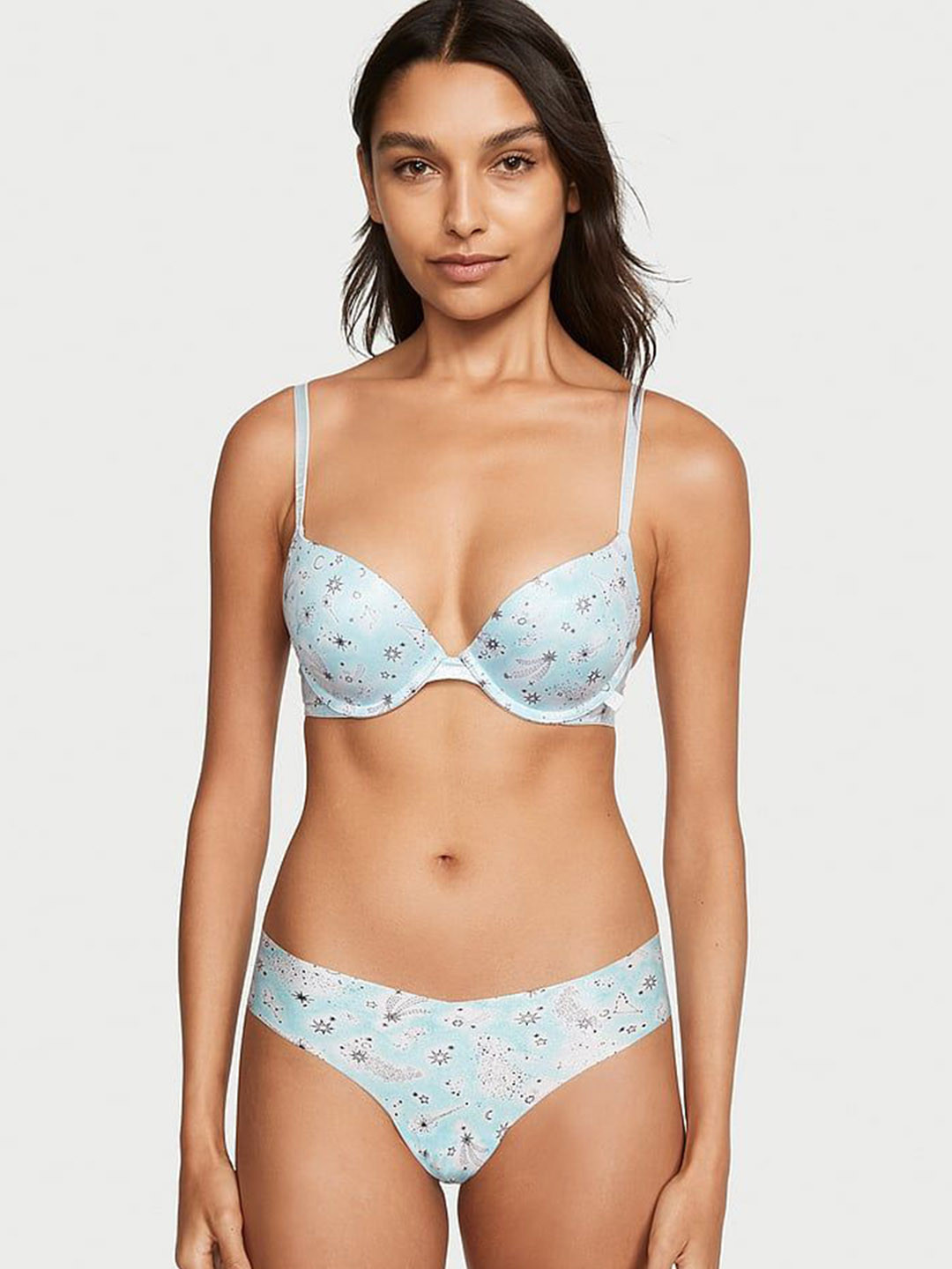 

Victoria's Secret Printed Thongs Briefs 112221285XKO, Blue