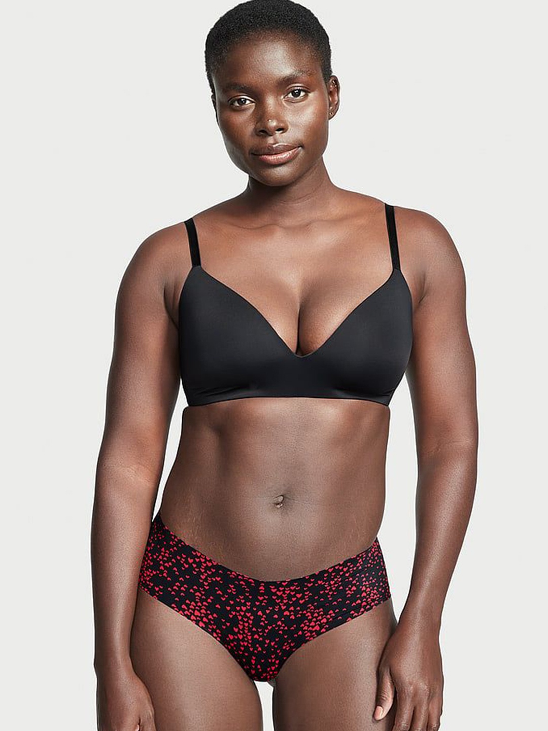 

Victoria's Secret Printed No-Show Cheeky Briefs-111288795PWS, Black