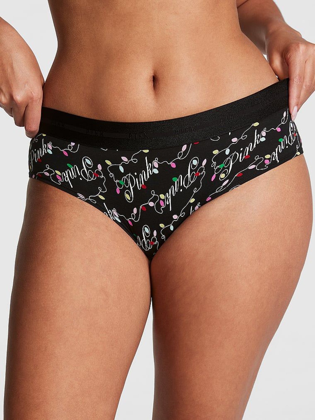 

Victoria's Secret Printed Hipster Briefs 1122691168SS, Black