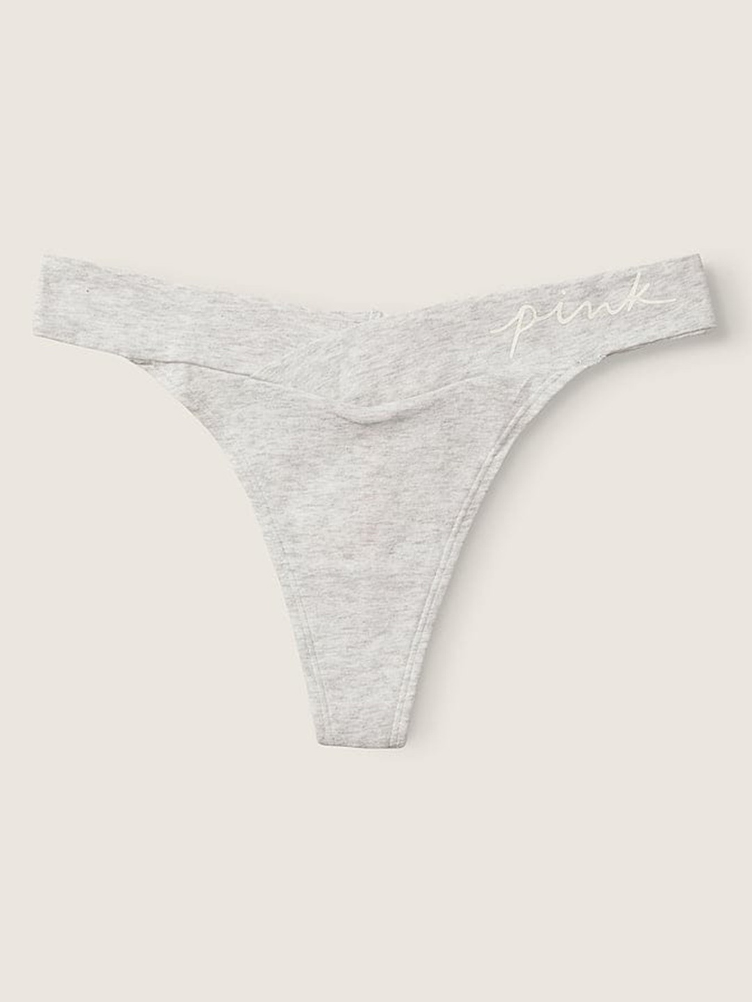 

Victoria's Secret PINK Printed Crossover Thong Briefs-111991894BBW, Grey