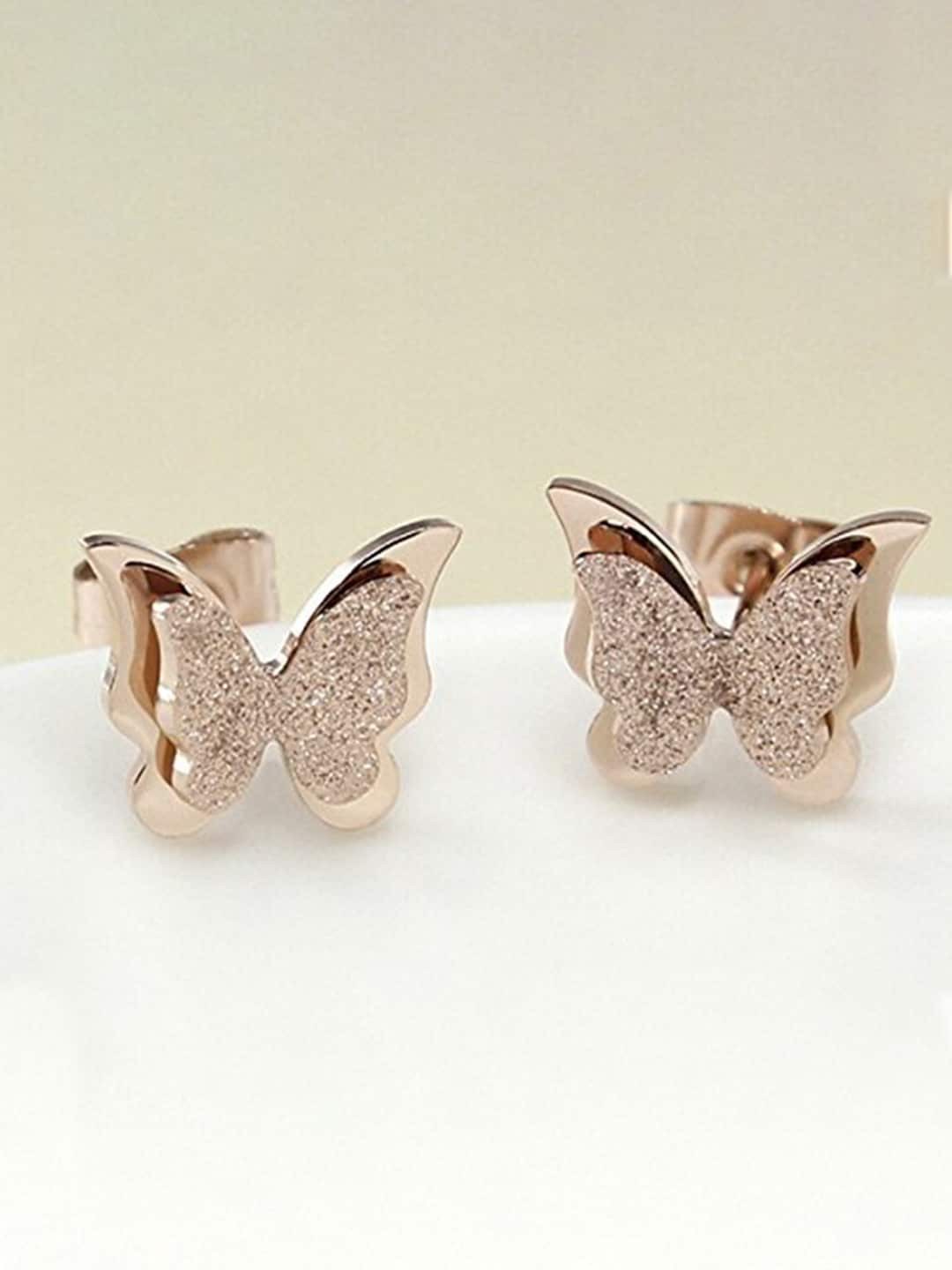 

YouBella Rose Gold-Plated Clip On Studs Earrings