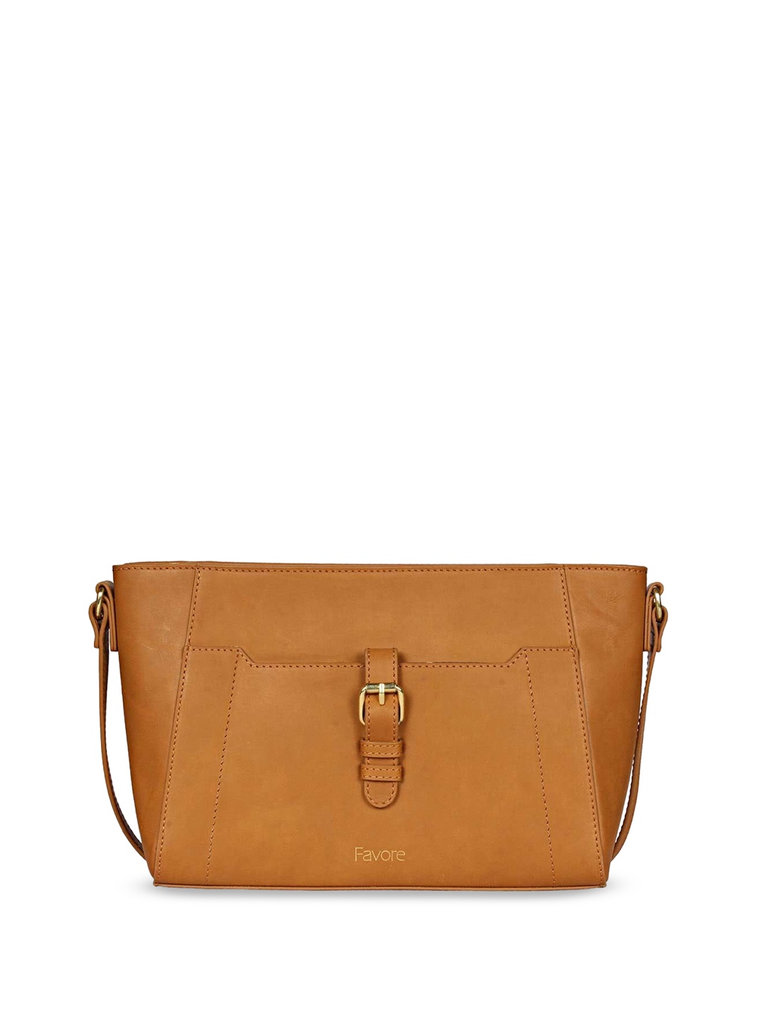 

Favore Women's Leather Oversized Structured Satchel, Brown