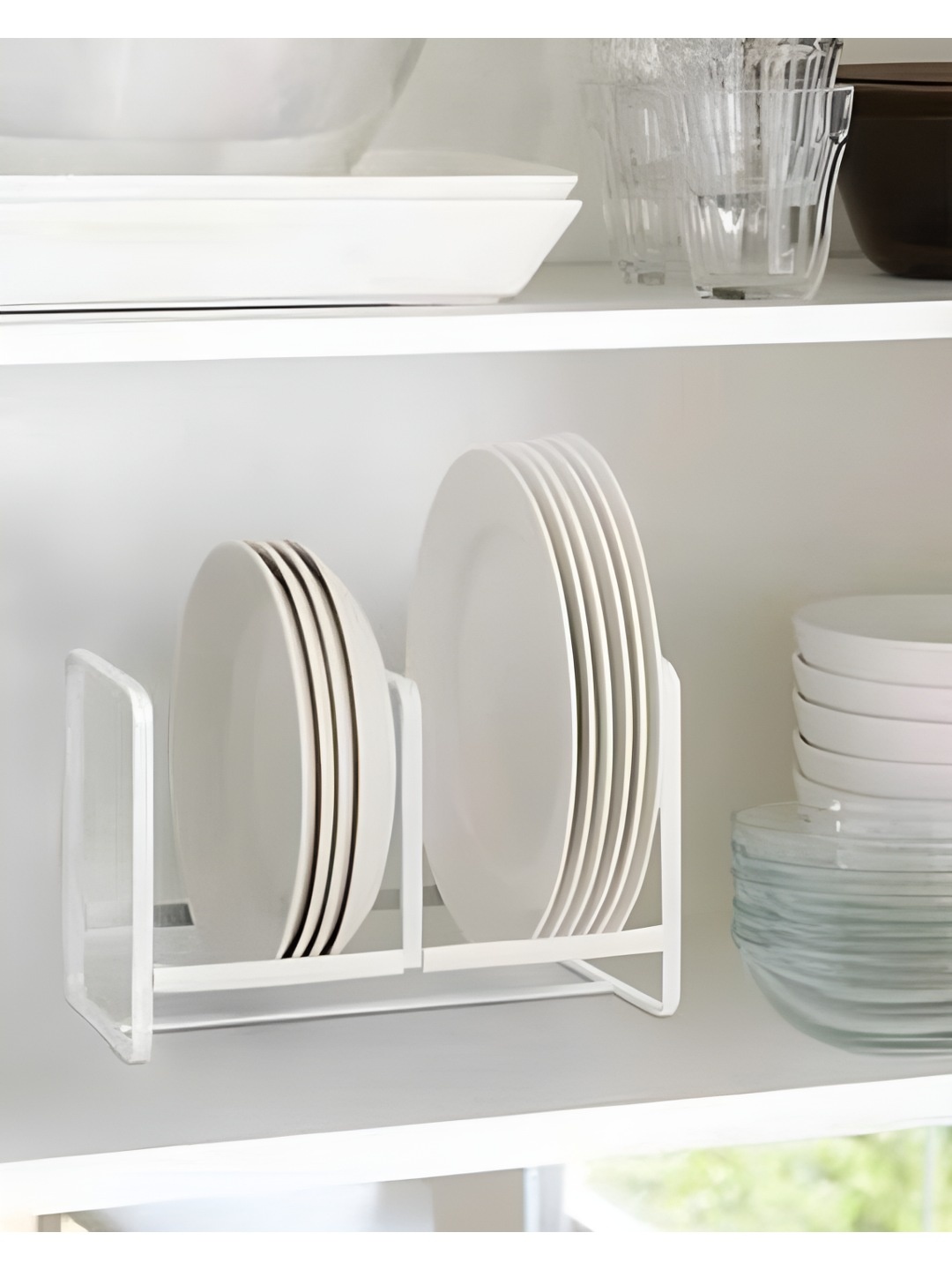 

appeasy White 2-Tier Rectangle Steel Dish rack