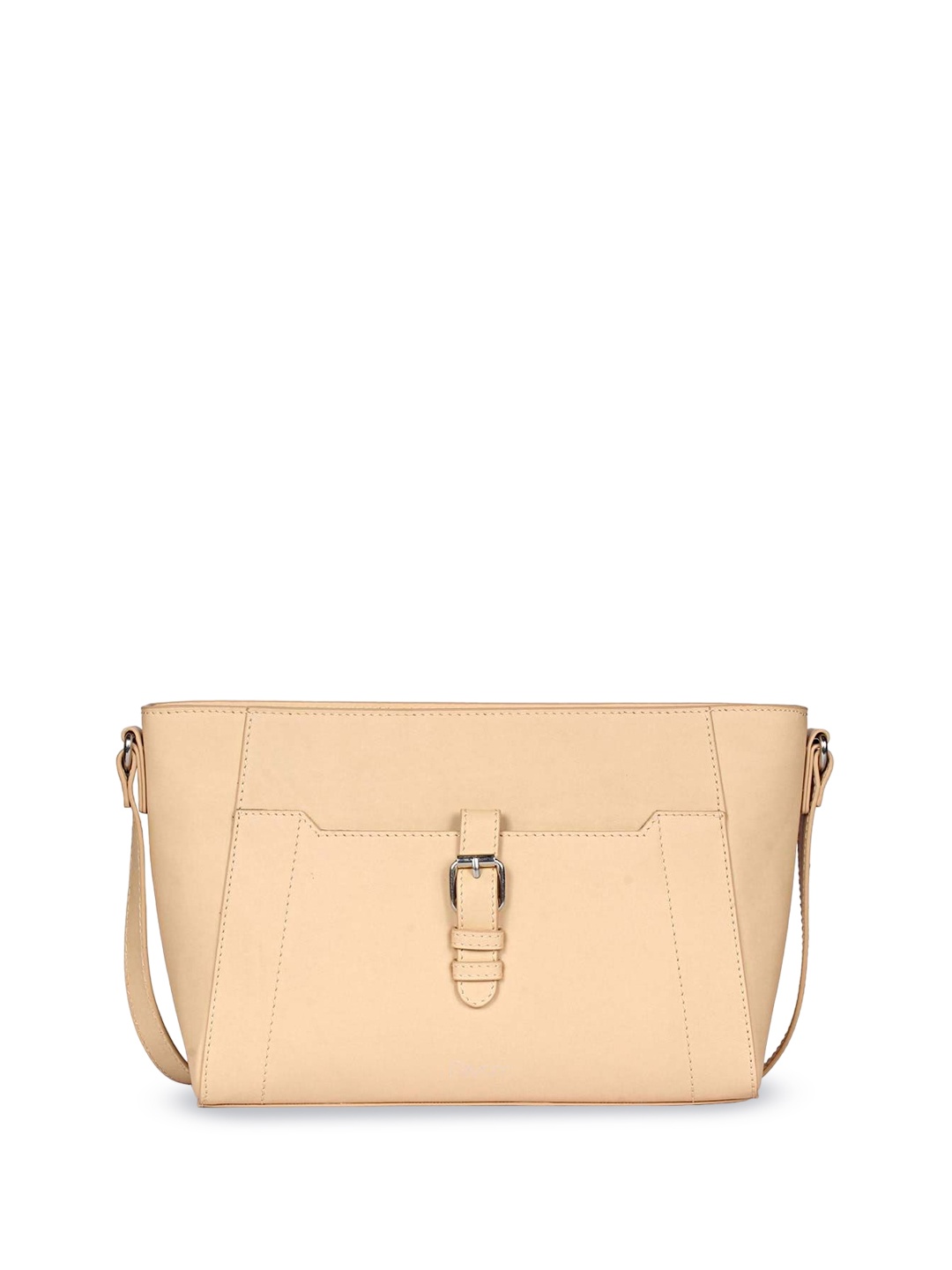 

Favore Women's Textured Leather Oversized Structured Sling Bag, Beige