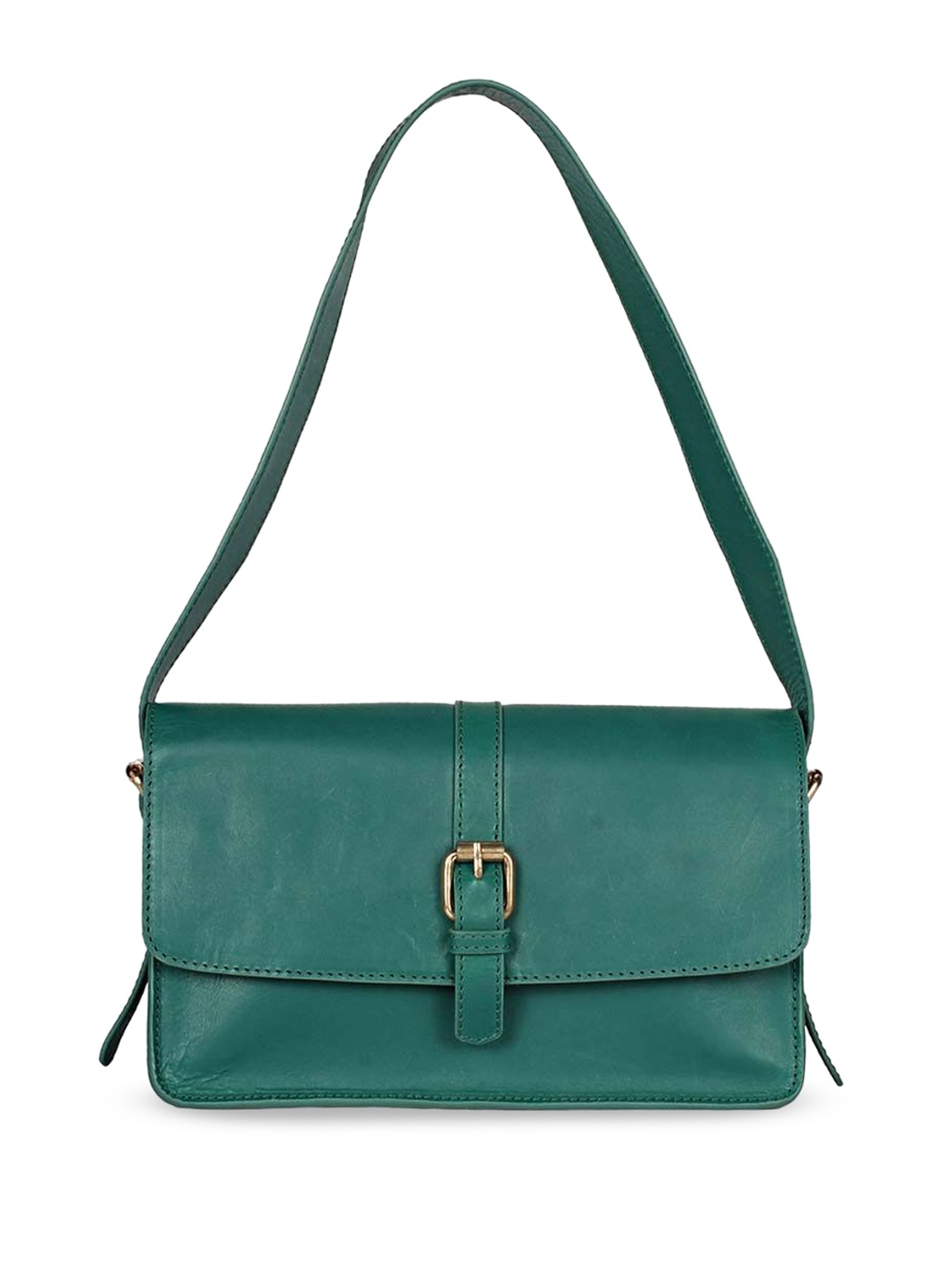 

Favore Women's Leather Structured Sling Bag, Green