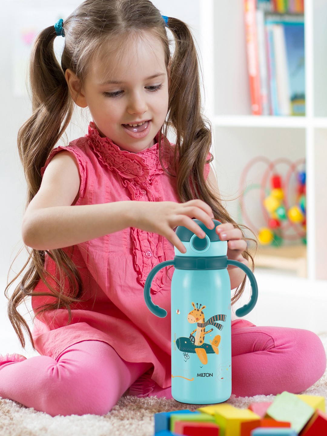 

Milton Kiddo 450 Blue Thermosteel Vacuum Insulated Water Bottle With Spout Lid 435 ml