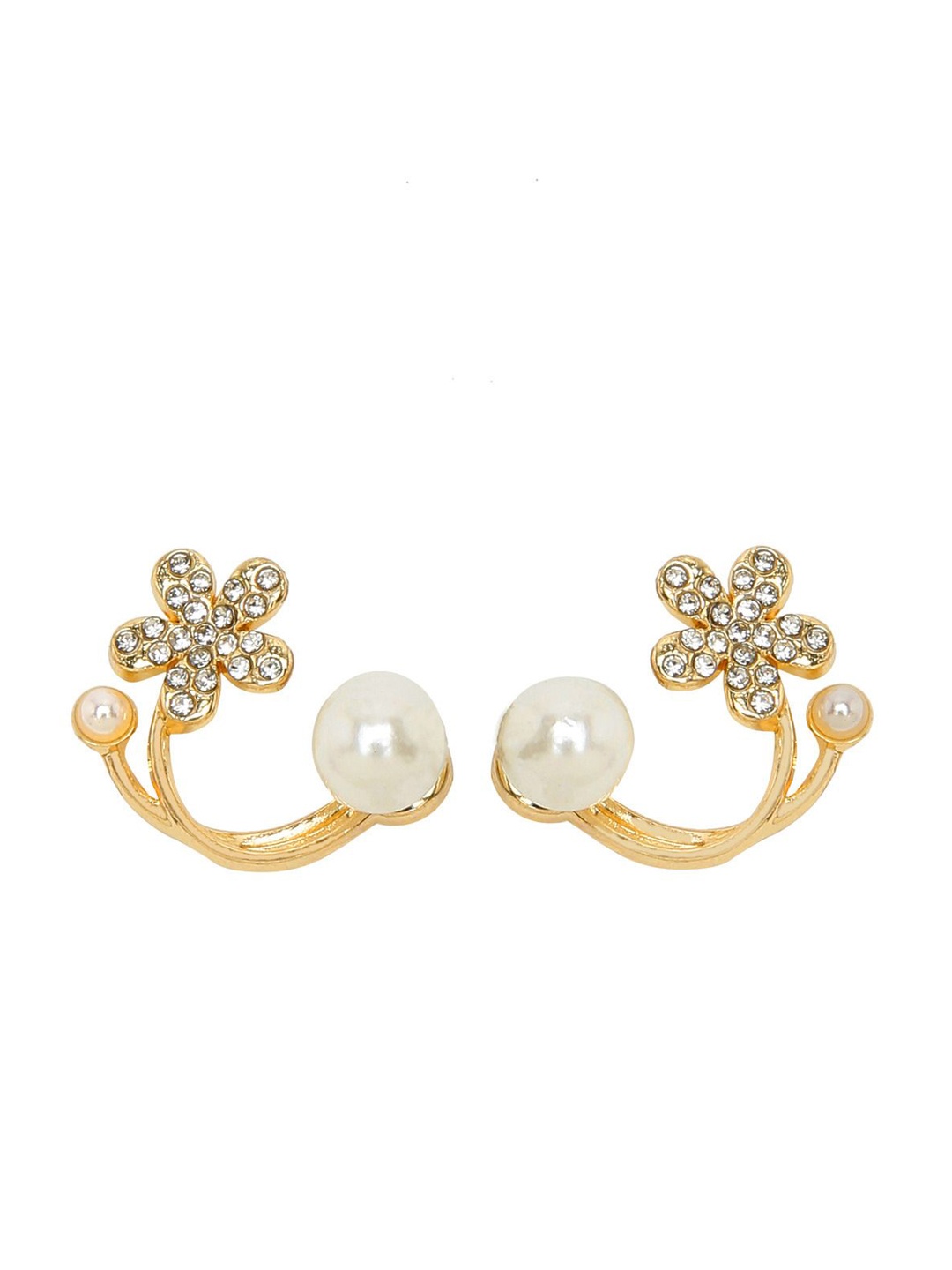 

YouBella Gold-Plated Studded Studs Earrings