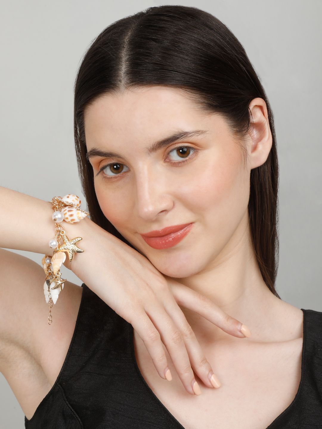 

YouBella Gold-Plated Beaded Wraparound Bracelet