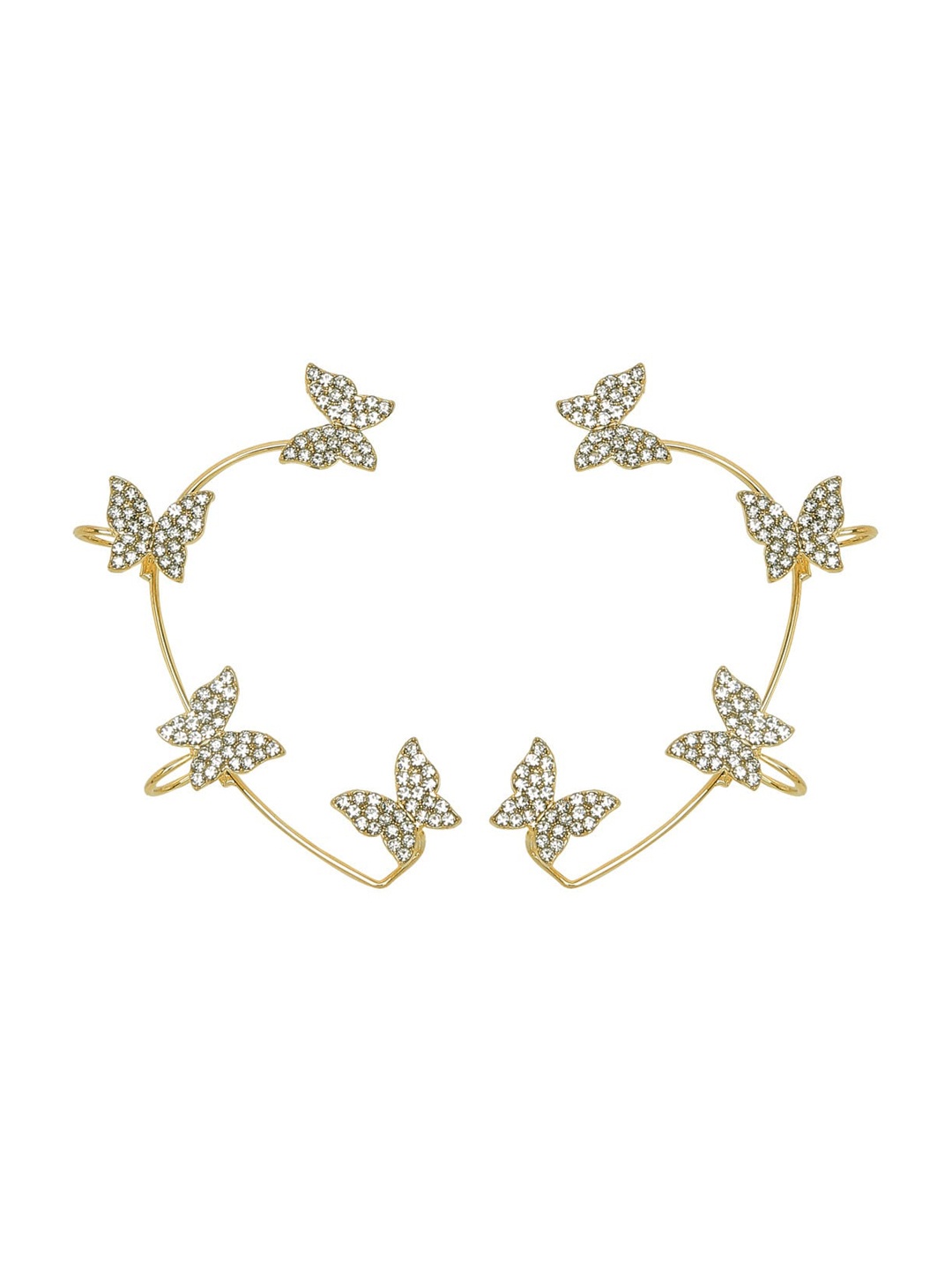 

YouBella Gold-Plated Studded Ear Cuff Earrings