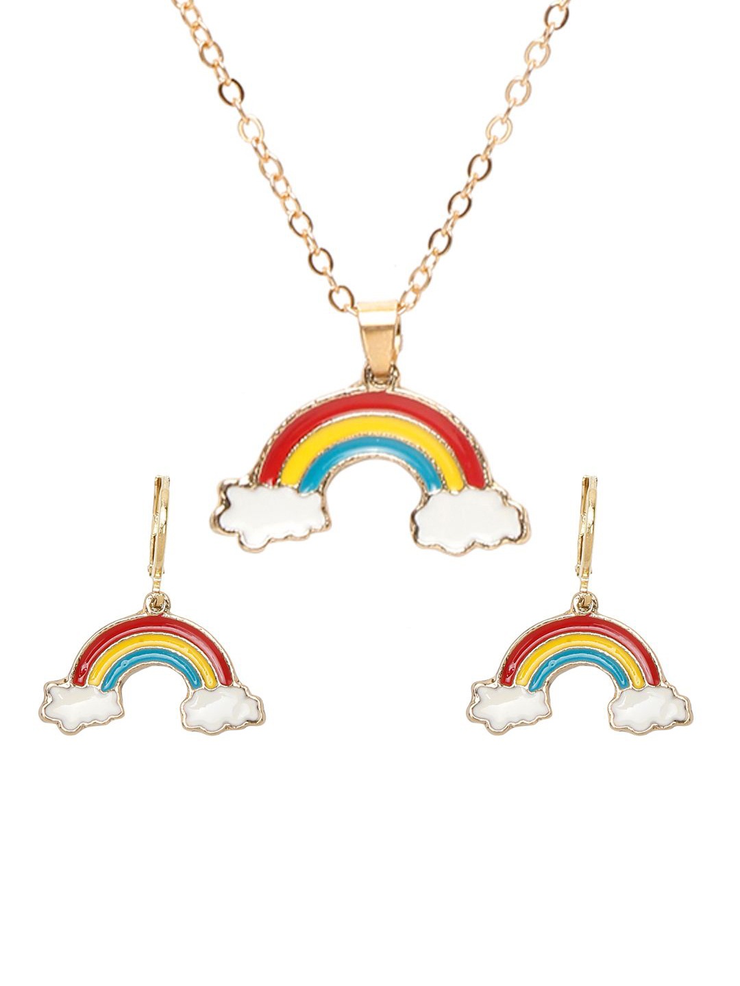 

YouBella Gold-Plated Rainbow Jewellery Set, Red