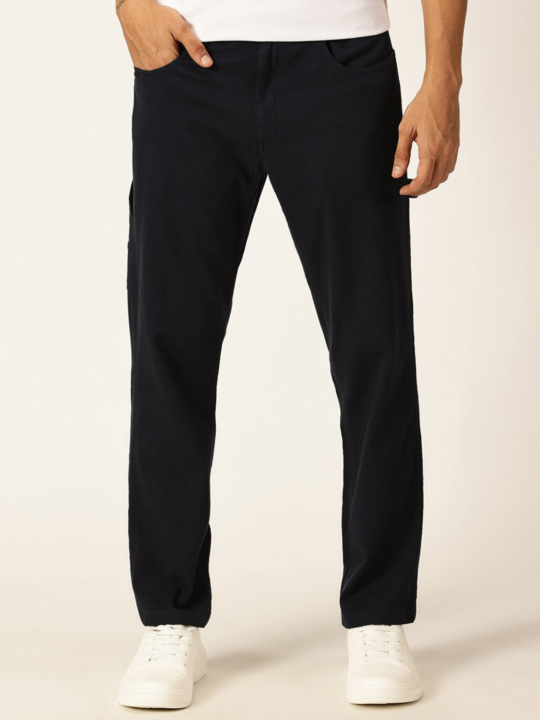 

Mast & Harbour Men Smart Slim Fit Chinos, Navy blue