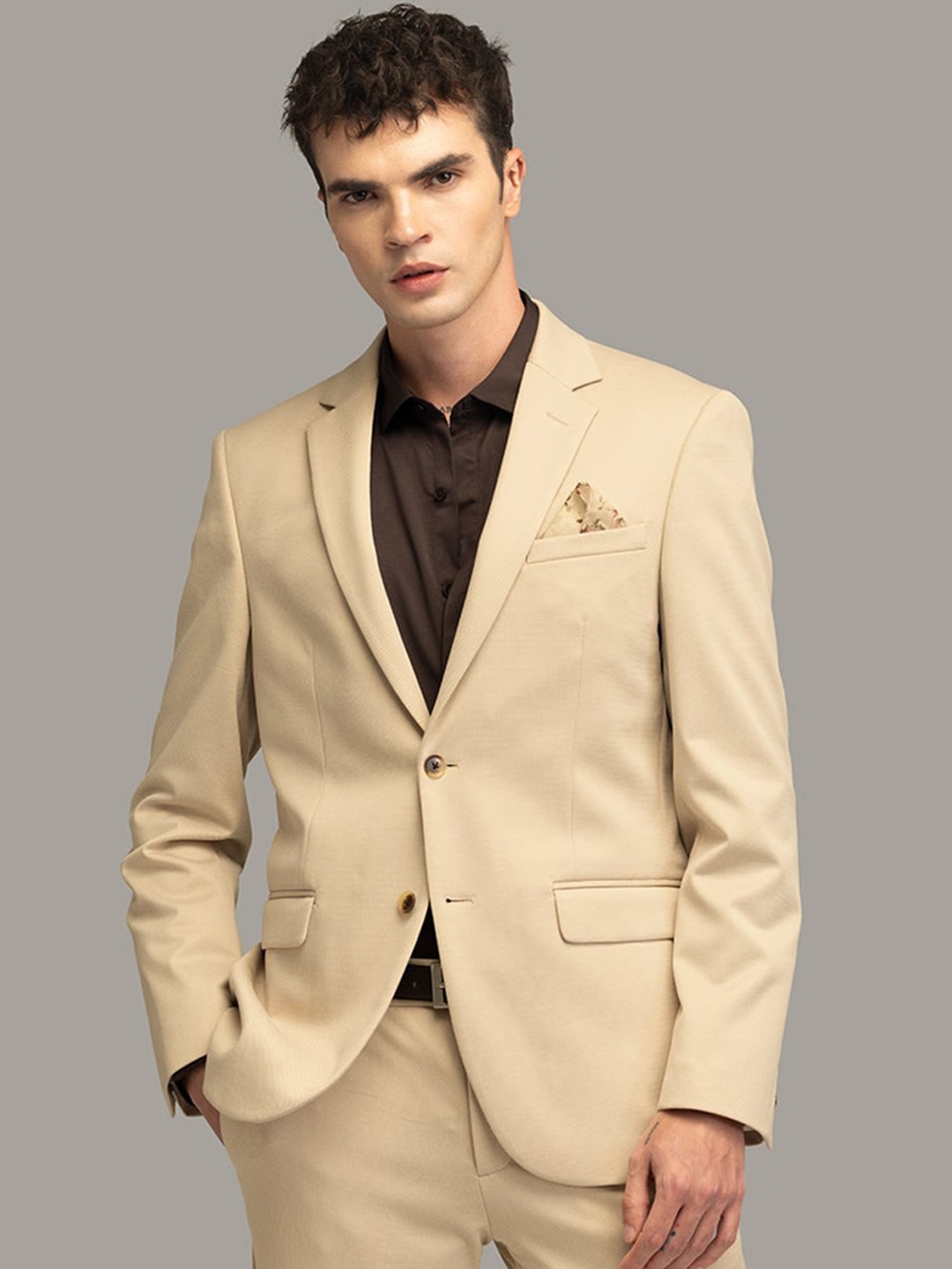 

Snitch Single Breasted Formal Blazer, Cream