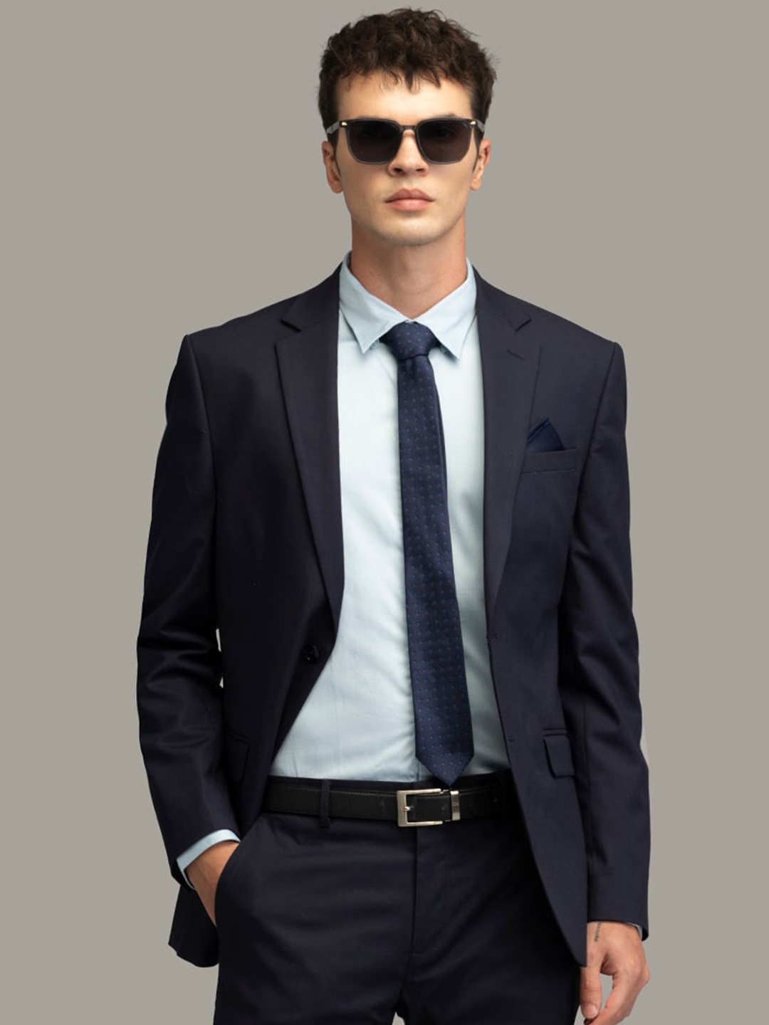 

Snitch Single Breasted Formal Blazer, Navy blue