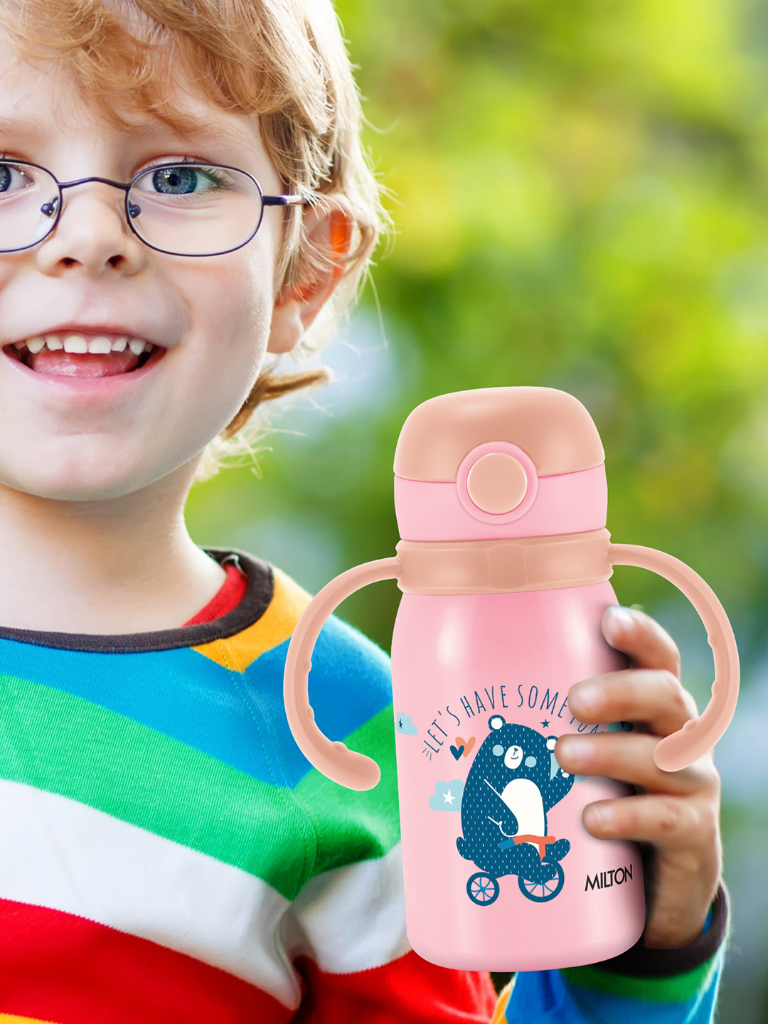 

Milton Kiddo 300 Pink Thermosteel Vacuum Insulated Water Bottle with Spout Lid 275 ml