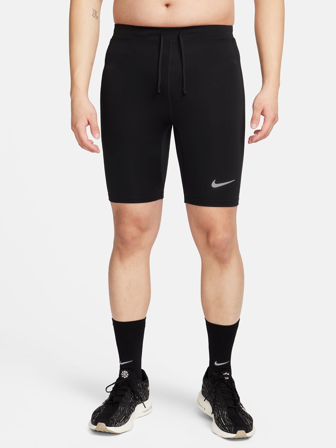 

Nike Fast Men's Dri-FIT Brief-Lined Running 1/2-Length Tights, Black