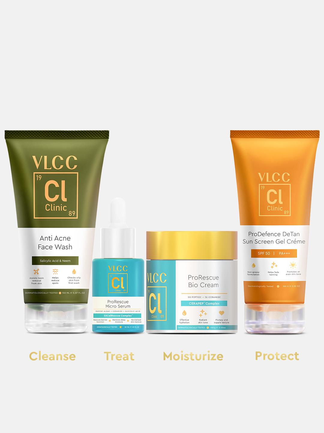 

VLCC Clinic Acne Control Regime for Acne Reduction & Fighting Acne Causing Germs, Blue