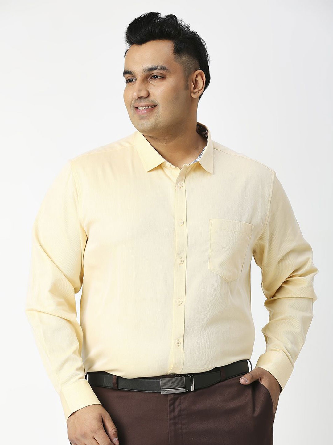 

Thomas Scott Premium Opaque Cotton Formal Shirt, Yellow