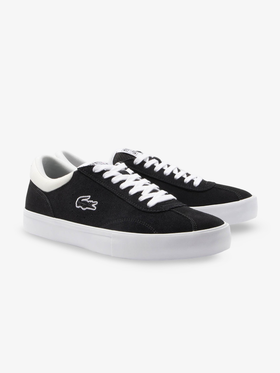 

Lacoste Men Colourblocked Leather Sneakers, Black