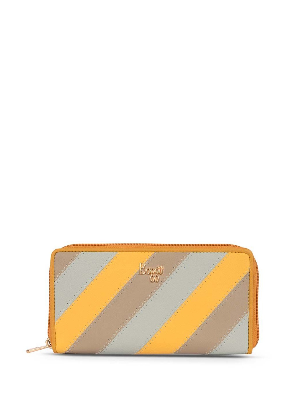 

Baggit Lw Frinity E Ashlyn Geometric Printed Zip Around Wallet, Yellow