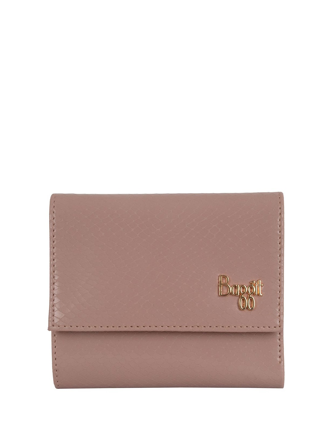 

Baggit Lz Vancover Seal Textured Three Fold Wallet, Pink