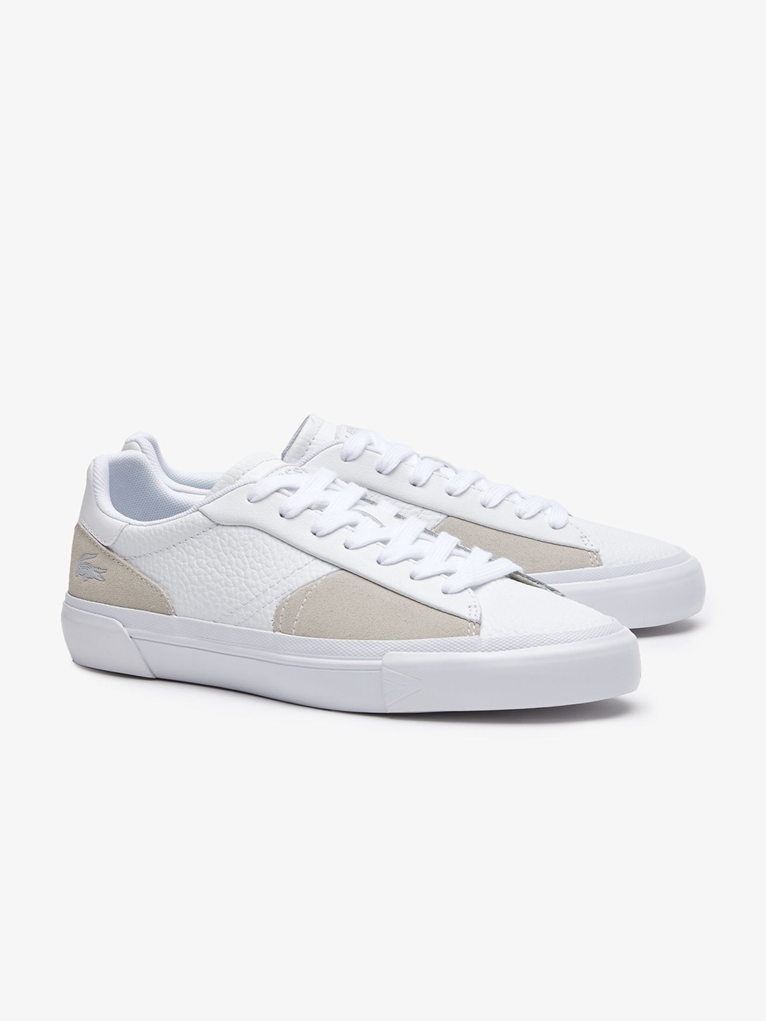 

Lacoste Women Colourblocked Leather Sneakers, White