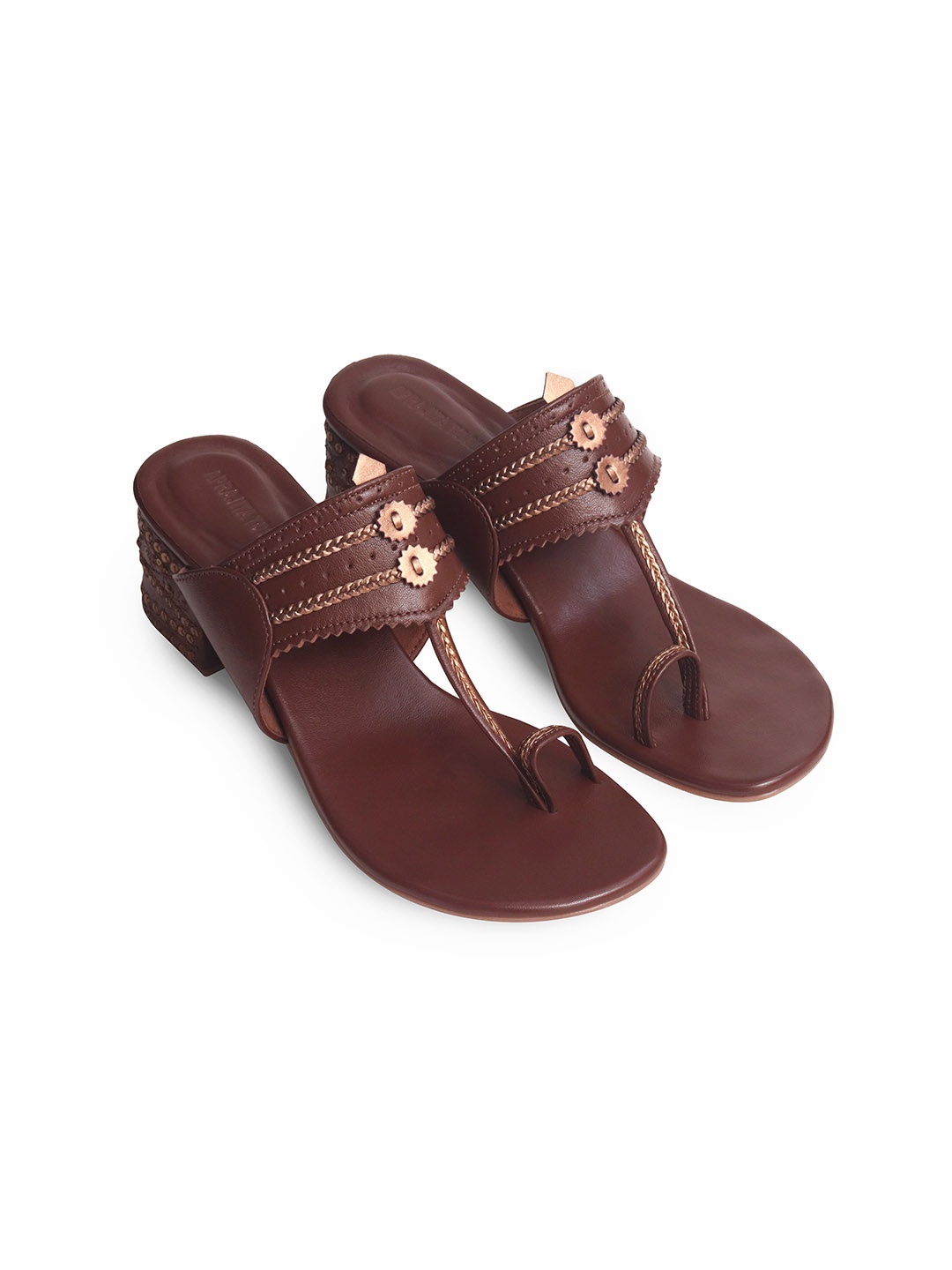 

Aprajita Toor Leather Ethnic Wedge Heel Sandal, Brown