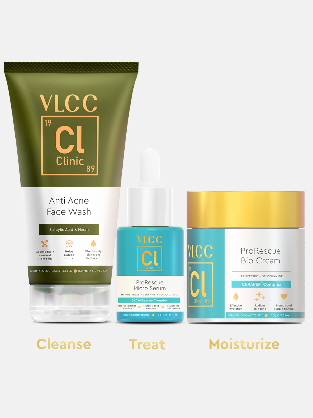 

VLCC Clinic Acne Purifying Regime for Acne Reduction & Controlling Excess Oil, Blue