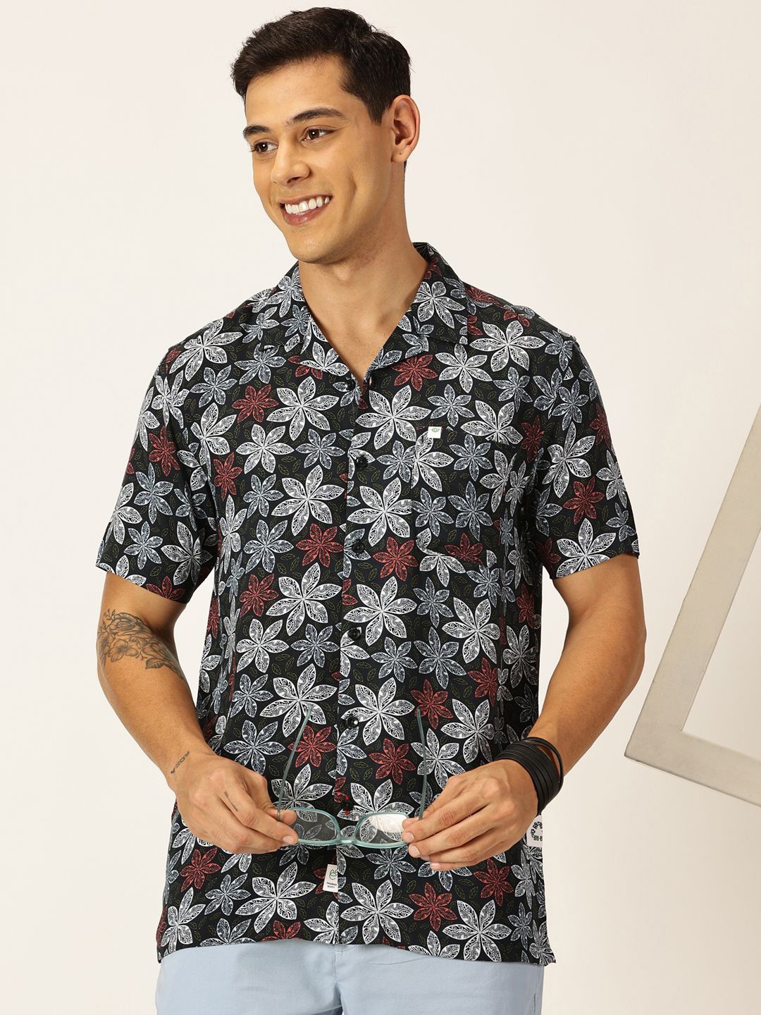 

Thomas Scott Smart Floral Printed Casual Shirt, Navy blue