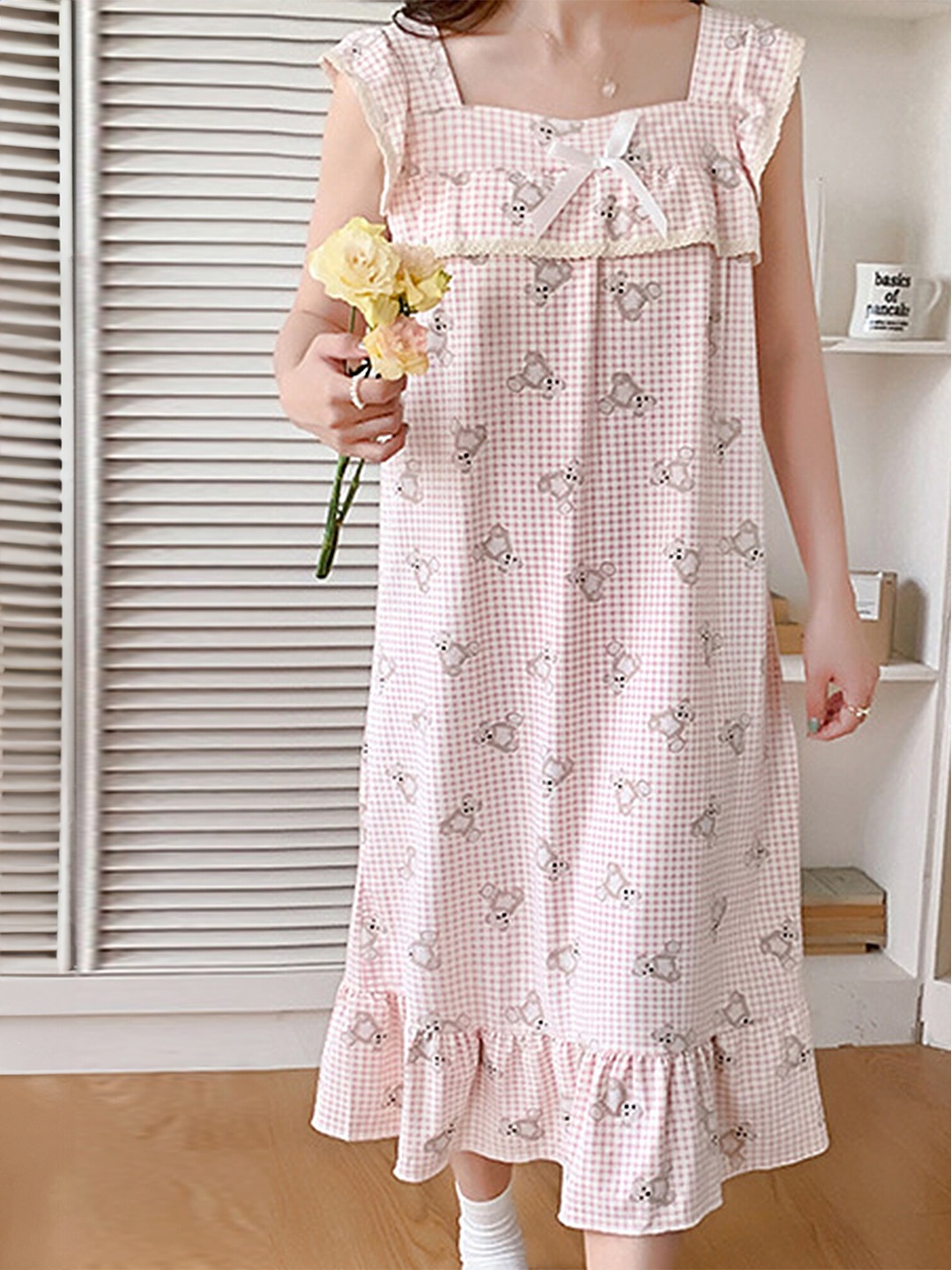 

LULU & SKY Printed Nightdress, Pink