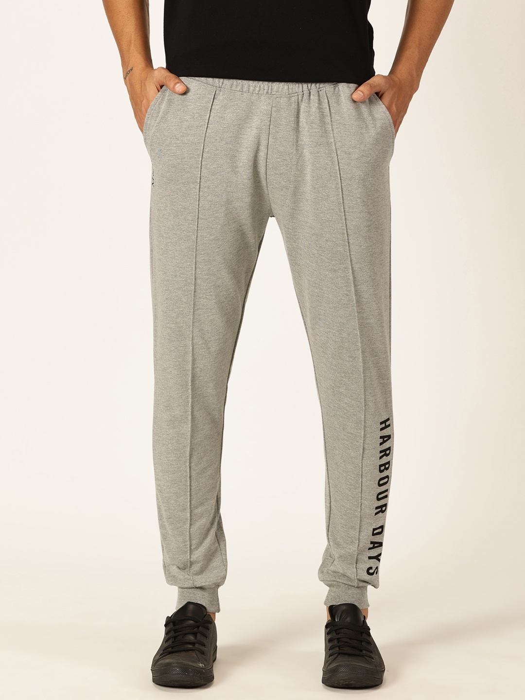 

Mast & Harbour Men Smart Loose Fit Cotton Cargo Joggers, Charcoal