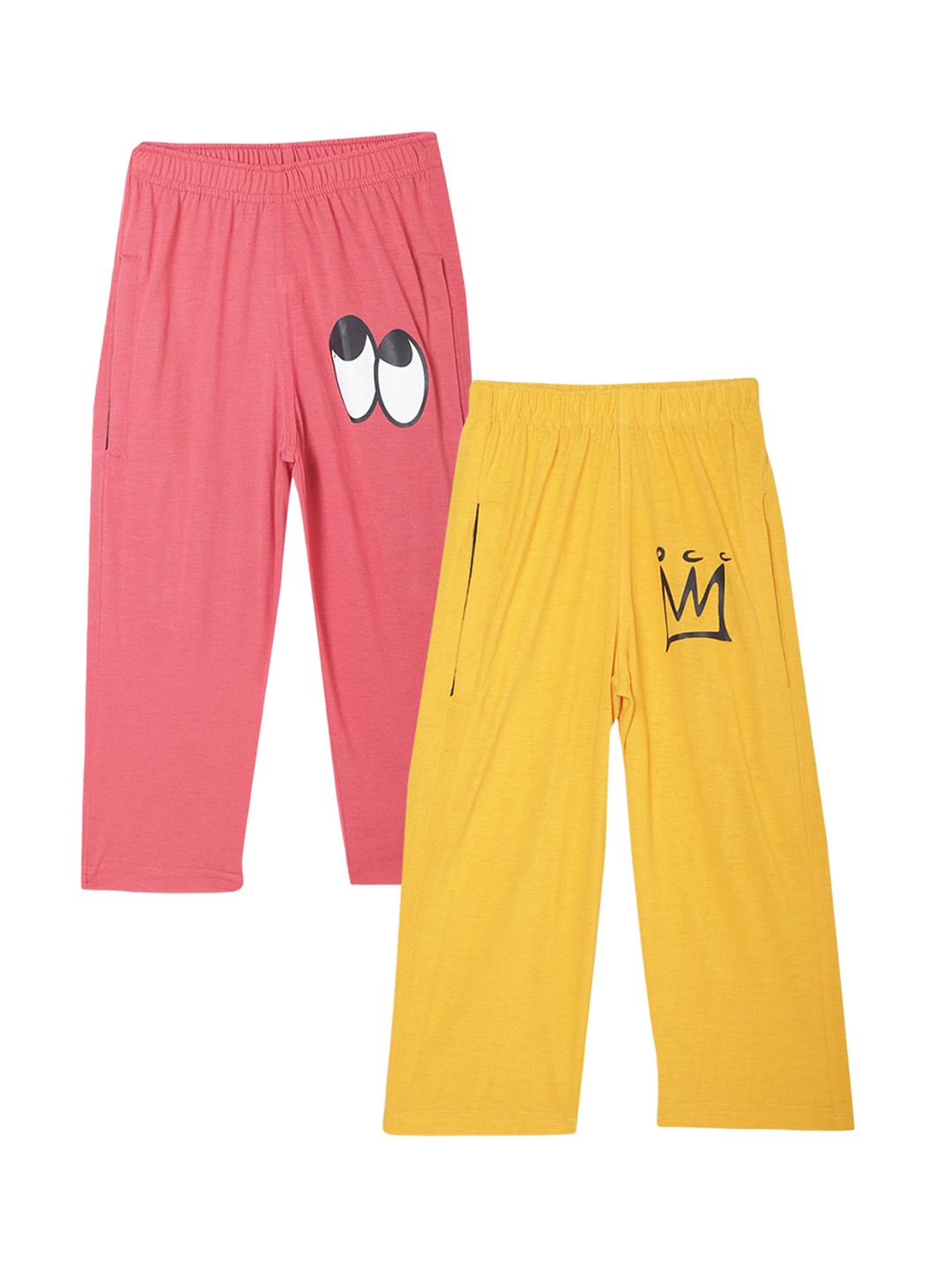 

VIMAL JONNEY Pack of 2 Regular Fit Cotton blended Trackpants, Yellow