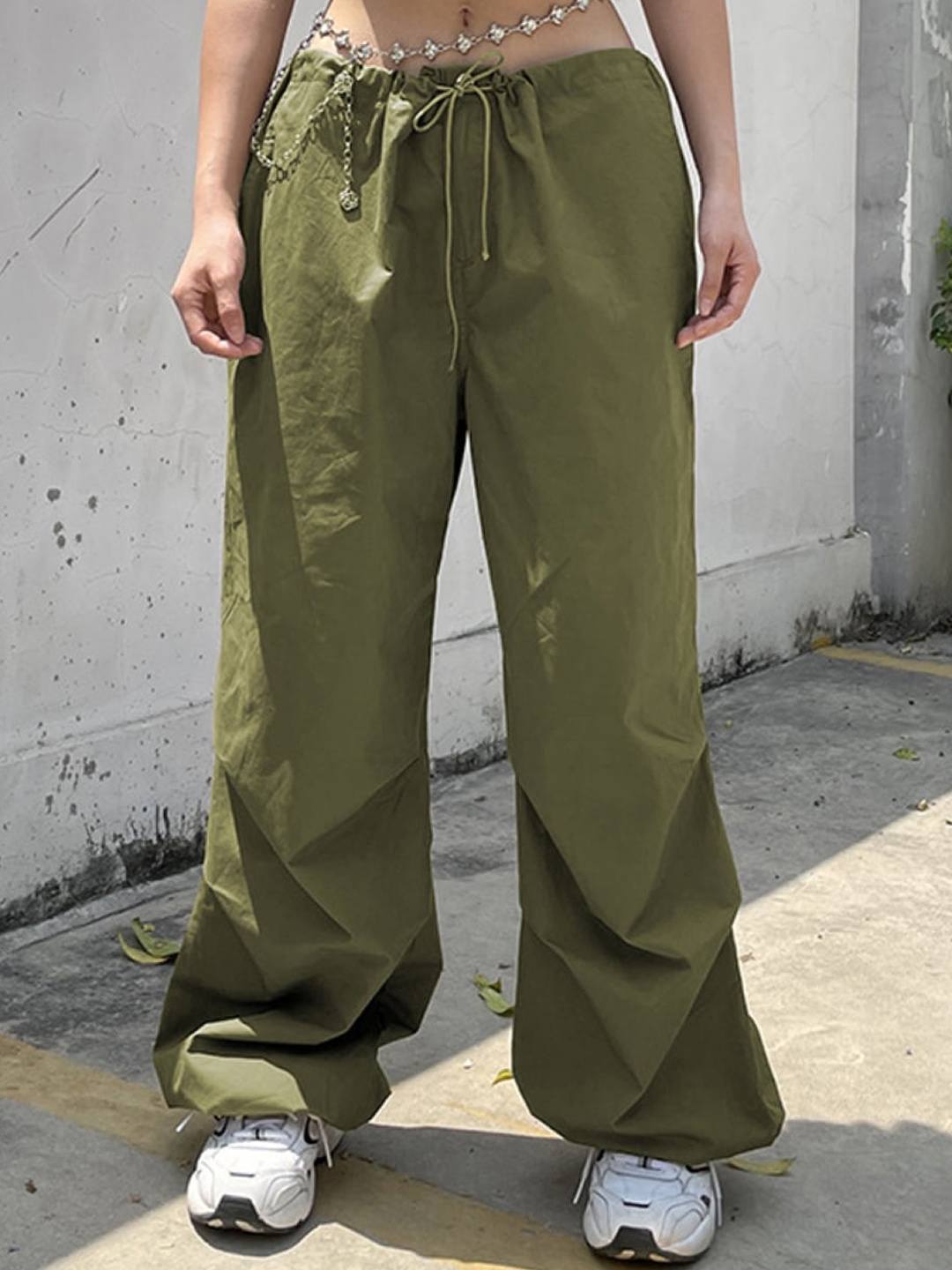 

Stylecast X KPOP Women Printed Comfort Loose Fit Joggers Trouser, Green