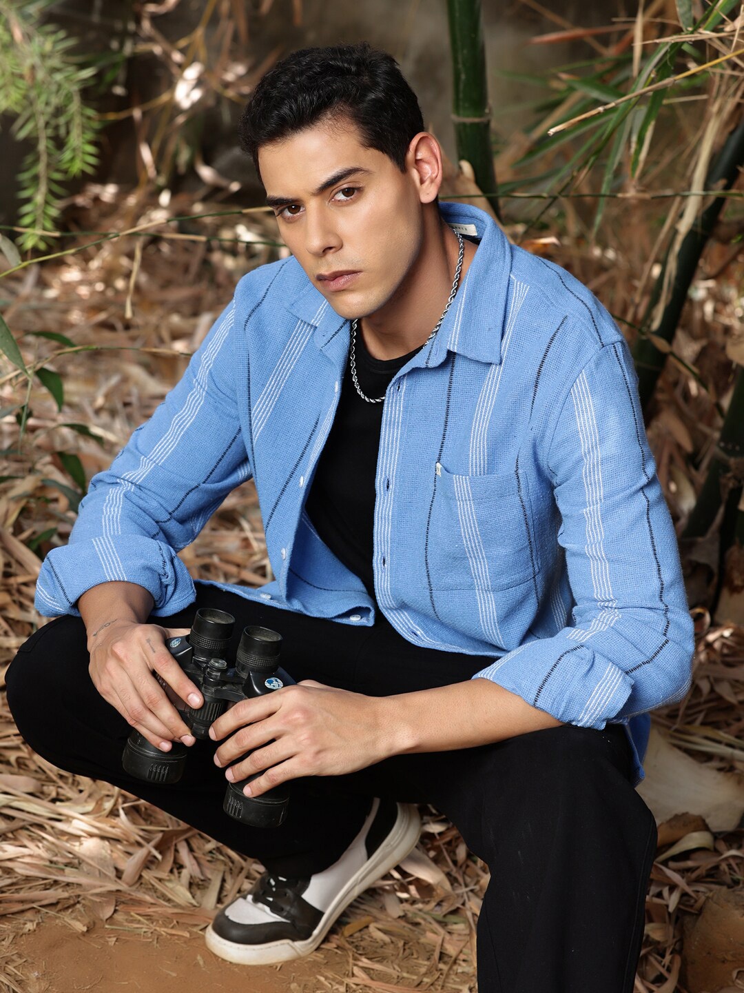 

Thomas Scott Premium Striped Oversized Casual Shirt, Blue