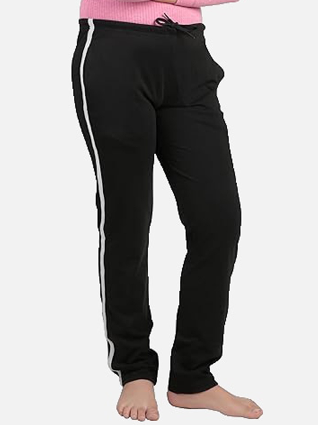 

Bodycare Boys Cotton Track Pant With Side Strip Details, Black