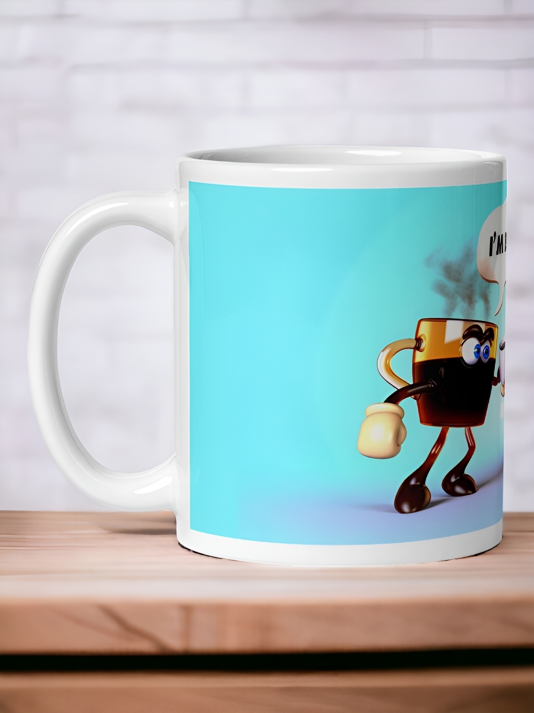 

bettergiftflowers Blue & White I'm Better Printed Smooth Surface Glossy Mugs 350 ml