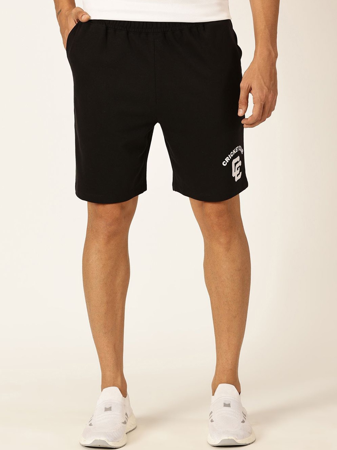 

Thomas Scott Men Mid-Rise Sports Shorts, Black