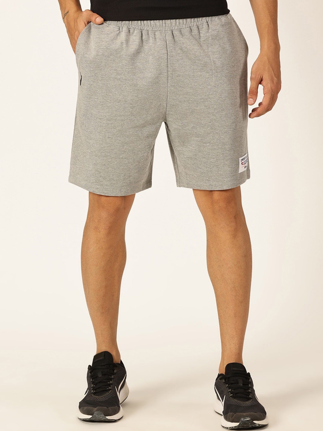 

Thomas Scott Men Mid-Rise Sports Shorts, Grey melange