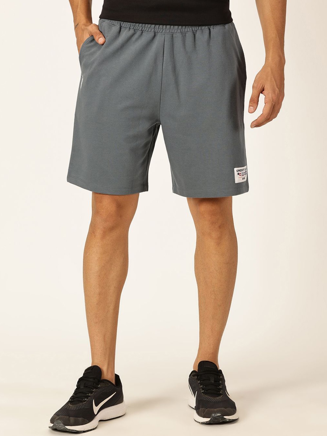 

Thomas Scott Men Mid-Rise Sports Shorts, Grey