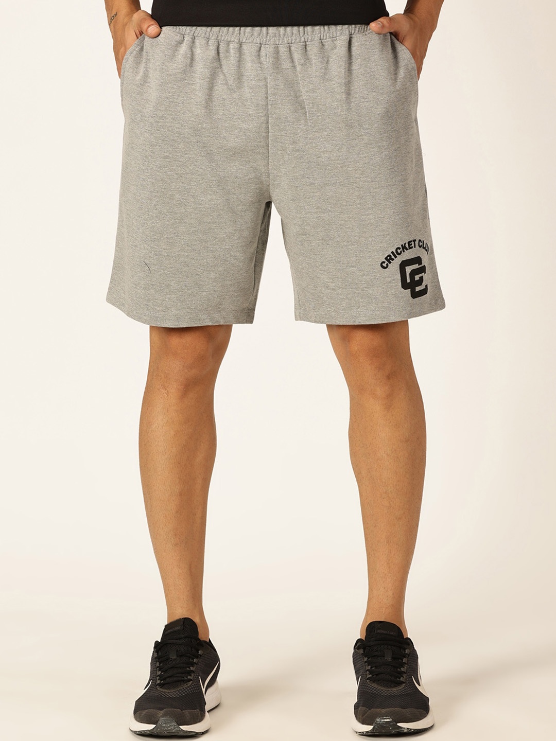 

Thomas Scott Men Mid-Rise Sports Shorts, Grey melange