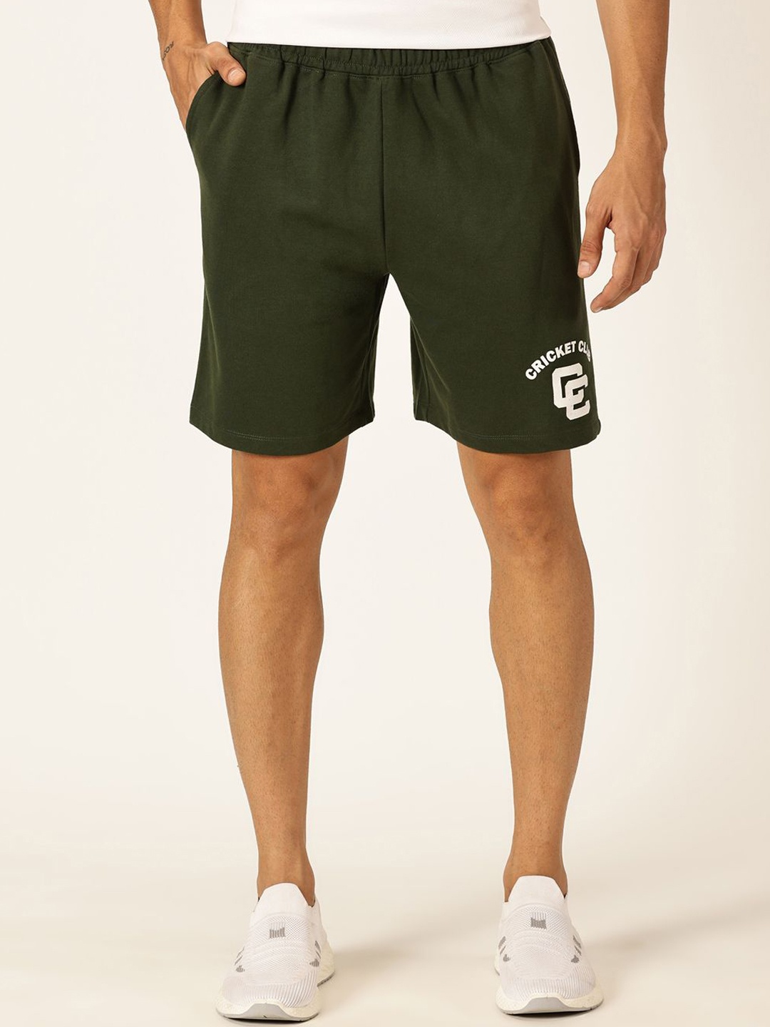 

Thomas Scott Men Mid-Rise Sports Shorts, Green