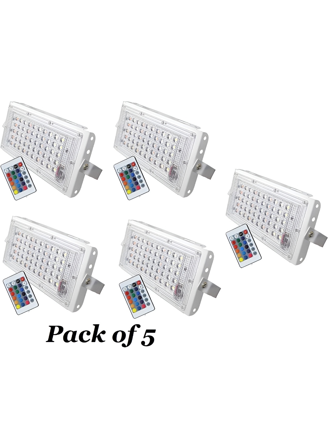 

SPARK WORLD 5-Pcs Green & Pink Remote Control Aluminum Outdoor Lamps, White